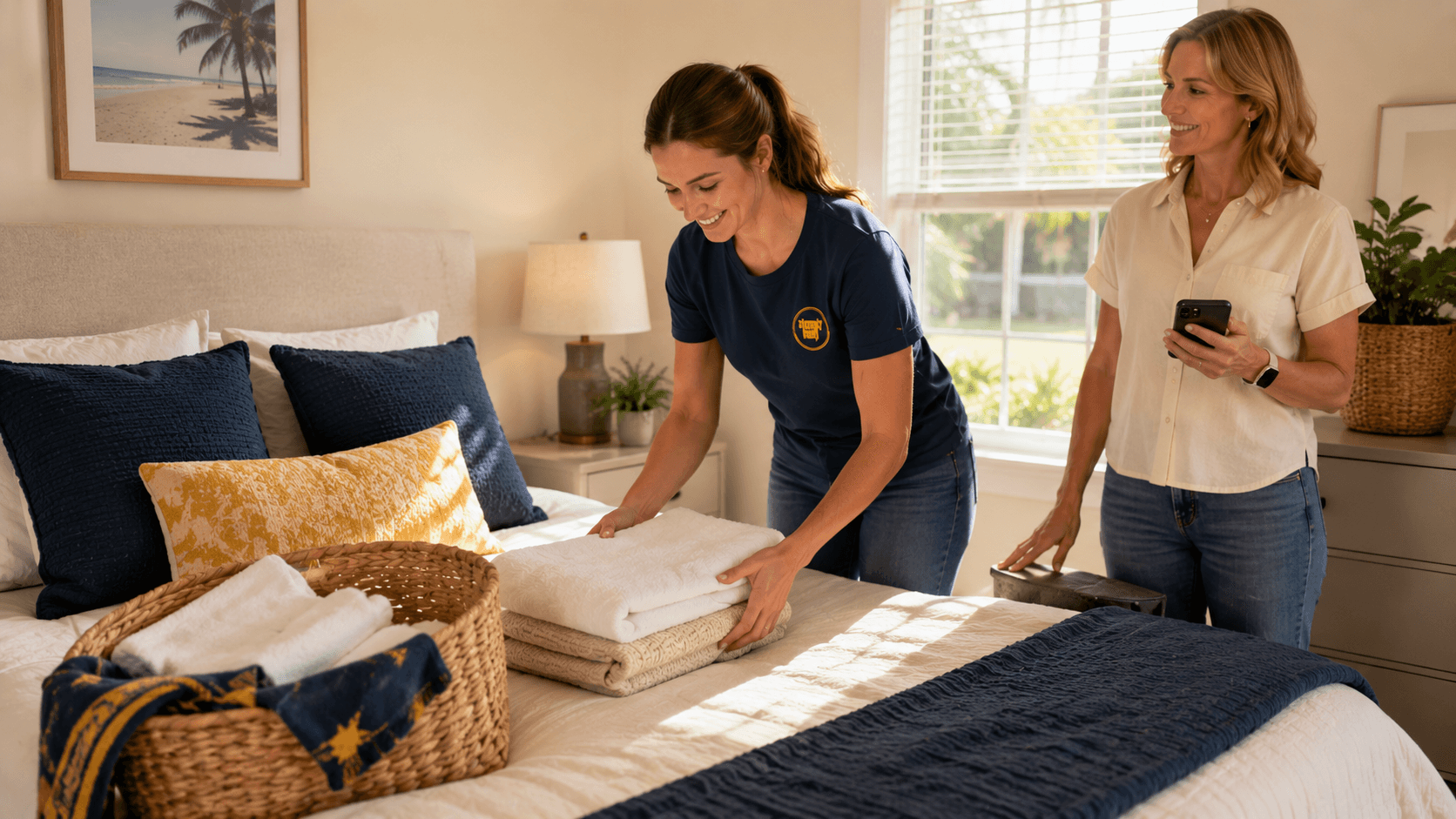 Simply Help helper resetting a bedroom